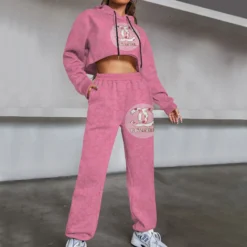 CHANEL Premium Cropped-Hoodie & Pants Set  LUX-CRF+DK-0HBRFJINZ