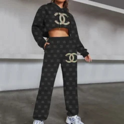 CHANEL Premium Cropped-Hoodie & Pants Set  LUX-CRF+DK-0R4WQ6QNM