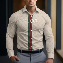 GUCCI Premium Long Sleeve Button Shirt LUX-CCY-0QEDNCJN