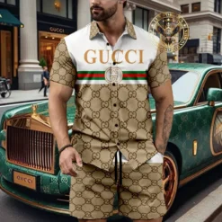 [NEW] Luxury GUCCI Hawaii Shirt & Short Summer 2025 LUX-BKGCY+STK-GC1323