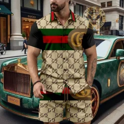 [NEW] Luxury GUCCI Hawaii Shirt & Short Summer 2025 LUX-BKGCY+STK-GC1327