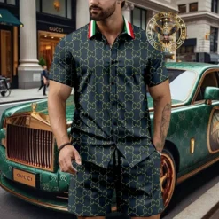 [NEW] Luxury GUCCI Hawaii Shirt & Short Summer 2025 LUX-BKGCY+STK-GC1334
