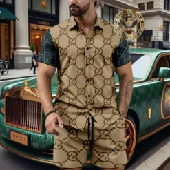 [NEW] Luxury GUCCI Hawaii Shirt & Short Summer 2025 LUX-BKGCY+STK-GC1329
