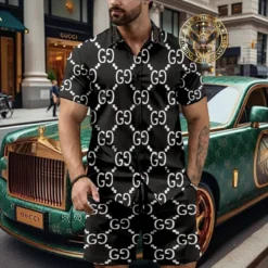 [NEW] Luxury GUCCI Hawaii Shirt & Short Summer 2025 LUX-BKGCY+STK-GC1335