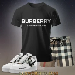 BURBERRY Limited Edition T-Shirt & Short Match AF1 Sneaker 2025 LUX-TX+STK+F40-0KZ2TYQTR