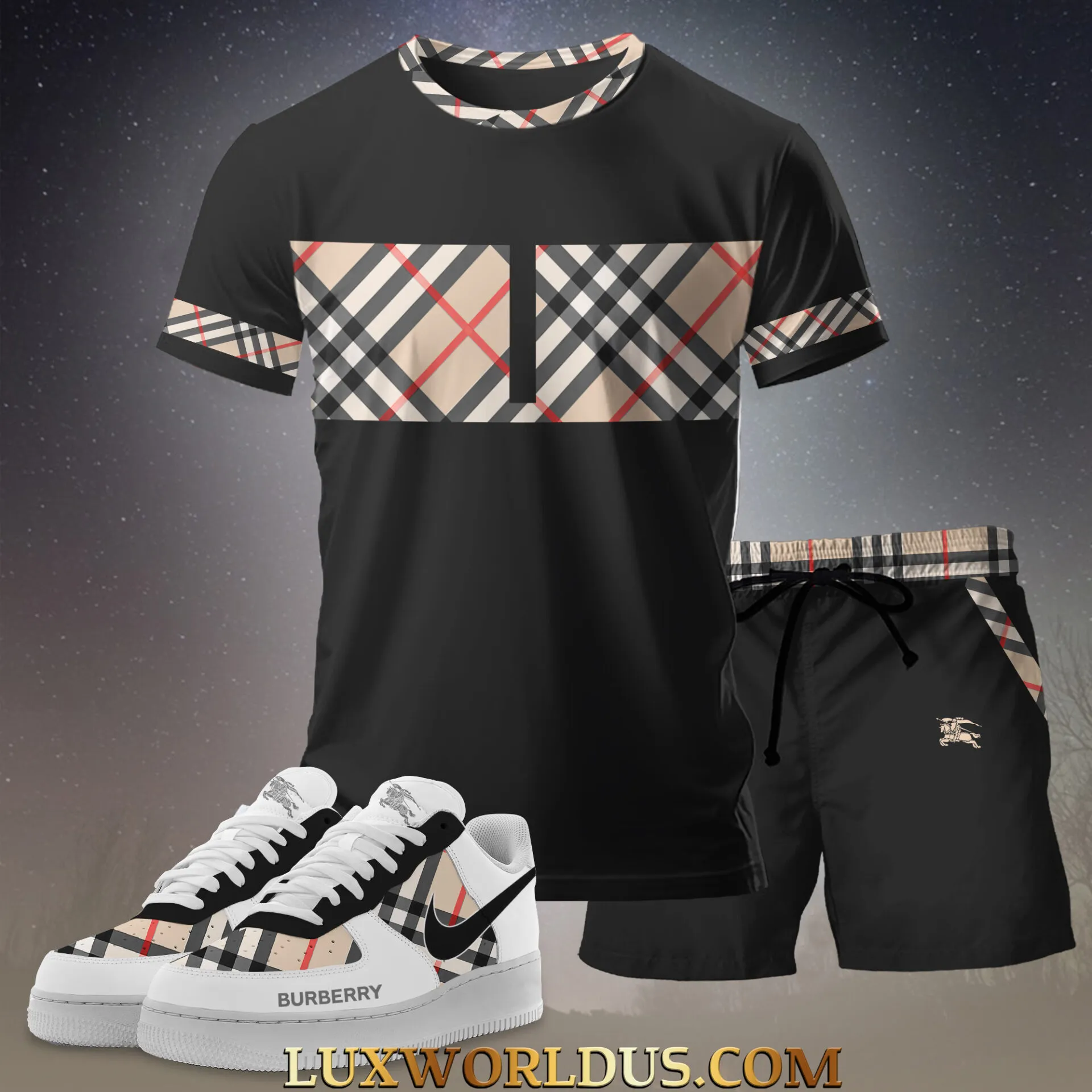 BURBERRY Limited Edition T-Shirt & Short Match AF1 Sneaker 2025 LUX-TX+STK+F40-0N4DNRQQP