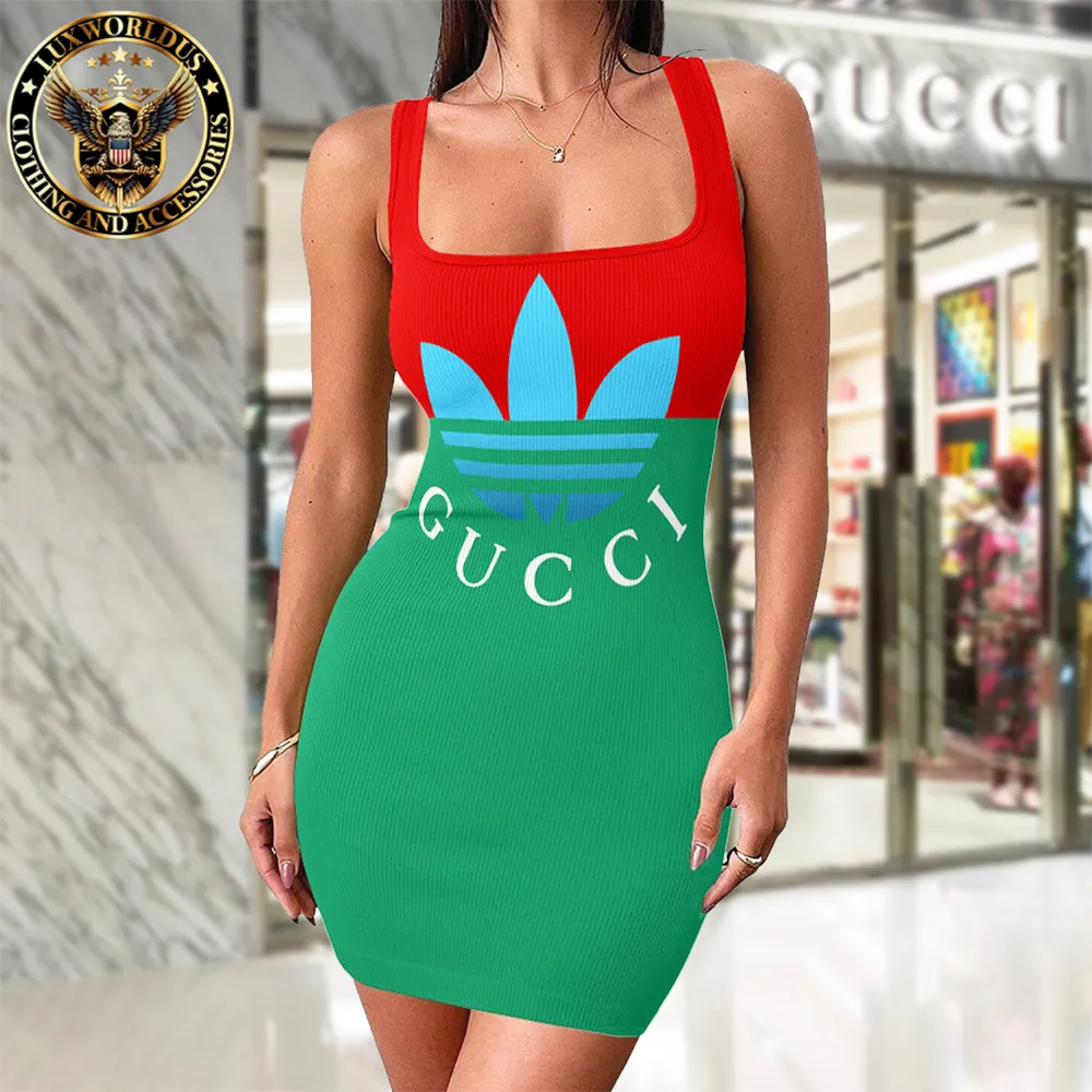 Premium GUCCI Tanktop Dress 💖 WOMEN 2025 LUX-DB-00080IQPCLG