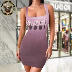 Premium GUCCI Tanktop Dress 💖 WOMEN 2025 LUX-DB-000ADPLTRW8