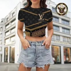 [LIMITED] LOUIS VUITTON 💖 Premium Crop T-Shirt Summer 2024  LUX-CNTX-LV0005U11K9LC