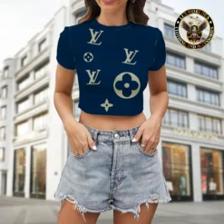 [LIMITED] LOUIS VUITTON 💖 Premium Crop T-Shirt Summer 2024  LUX-CNTX-LV000MEIMLWGU