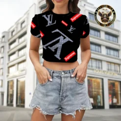 [LIMITED] LOUIS VUITTON 💖 Premium Crop T-Shirt Summer 2024  LUX-CNTX-LV000UHO2NHLA