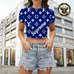 [LIMITED] LOUIS VUITTON 💖 Premium Crop T-Shirt Summer 2024  LUX-CNTX-LV000AOU7L3YV