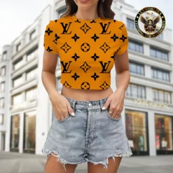 [LIMITED] LOUIS VUITTON 💖 Premium Crop T-Shirt Summer 2024  LUX-CNTX-LV000NJ4JMRDB