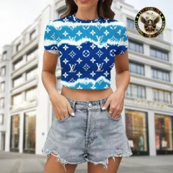 [LIMITED] LOUIS VUITTON 💖 Premium Crop T-Shirt Summer 2024  LUX-CNTX-LV000LERL261W