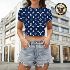 [LIMITED] LOUIS VUITTON 💖 Premium Crop T-Shirt Summer 2024  LUX-CNTX-LV0007UPPRQ9N