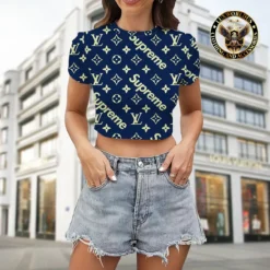 [LIMITED] LOUIS VUITTON 💖 Premium Crop T-Shirt Summer 2024  LUX-CNTX-LV000J98BKNX8