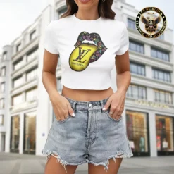 [LIMITED] LOUIS VUITTON 💖 Premium Crop T-Shirt Summer 2024  LUX-CNTX-LV000ENE35L0P