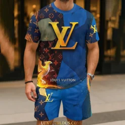 LOUIS VUITTON Limited Edition T-Shirt & Shorts Set  LUX-TX+STK-0H3BFGTW0