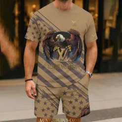 LOUIS VUITTON Limited Edition T-Shirt & Shorts Set  LUX-TX+STK-0PLEOIMLG
