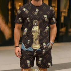 LOUIS VUITTON Limited Edition T-Shirt & Shorts Set  LUX-TX+STK-0JSNS03YZ
