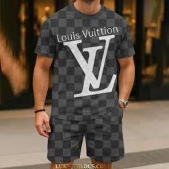 LOUIS VUITTON Limited Edition T-Shirt & Shorts Set  LUX-TX+STK-0HUQ1CVEW