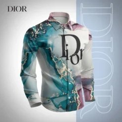C.DIOR Premium Long Sleeve Button Shirt 2025 LUX-CCY-02CPWVTSM