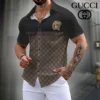 GUCCI Premium Short Sleeve Button Shirt LUX-SP-0010HUPZVUD