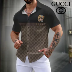 GUCCI Premium Short Sleeve Button Shirt LUX-SP-0010HUPZVUD