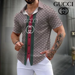 GUCCI Premium Short Sleeve Button Shirt LUX-SP-0010ITCNCEO