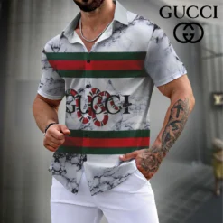 GUCCI Premium Short Sleeve Button Shirt LUX-SP-001TQT1QQEI