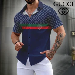 GUCCI Premium Short Sleeve Button Shirt LUX-SP-001AT8SNLBD