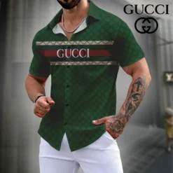 GUCCI Premium Short Sleeve Button Shirt LUX-SP-001DVTAQY2D