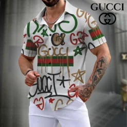 GUCCI Premium Short Sleeve Button Shirt LUX-SP-001DKNGOESO