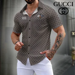 GUCCI Premium Short Sleeve Button Shirt LUX-SP-001S9QLHS36