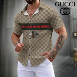 GUCCI Premium Short Sleeve Button Shirt LUX-SP-001W7V3P6ES