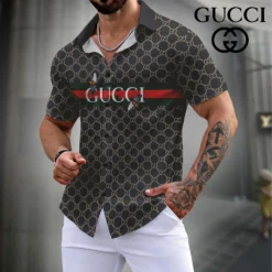 GUCCI Premium Short Sleeve Button Shirt LUX-SP-001EFZJRQWX