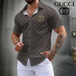 GUCCI Premium Short Sleeve Button Shirt LUX-SP-001ROIQN3SX