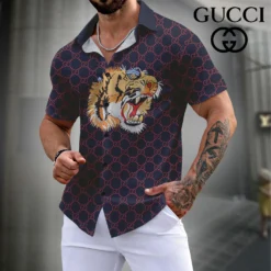 GUCCI Premium Short Sleeve Button Shirt LUX-SP-001E3C4JALV