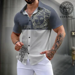 VERSACE Premium Short Sleeve Button Shirt LUX-SP-001JLJGS7WY