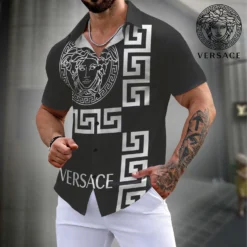 VERSACE Premium Short Sleeve Button Shirt LUX-SP-001BY6XHY9S
