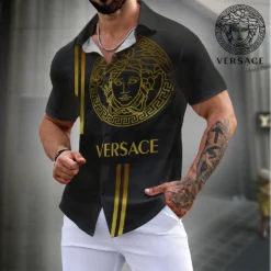 VERSACE Premium Short Sleeve Button Shirt LUX-SP-001OMZO8MKZ