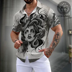 VERSACE Premium Short Sleeve Button Shirt LUX-SP-001KHXYXS4U