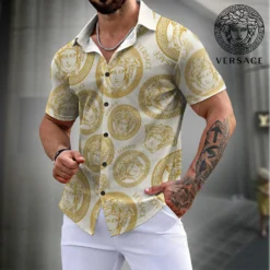VERSACE Premium Short Sleeve Button Shirt LUX-SP-001CW92MQOM