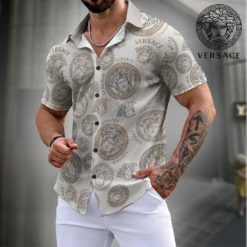 VERSACE Premium Short Sleeve Button Shirt LUX-SP-0011JBUXOQL