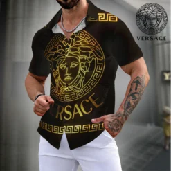 VERSACE Premium Short Sleeve Button Shirt LUX-SP-001QS2LLY8B