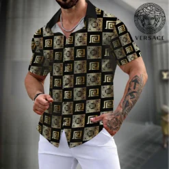 VERSACE Premium Short Sleeve Button Shirt LUX-SP-001AHOLNT4F