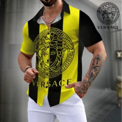 VERSACE Premium Short Sleeve Button Shirt LUX-SP-0017QHBKTCU