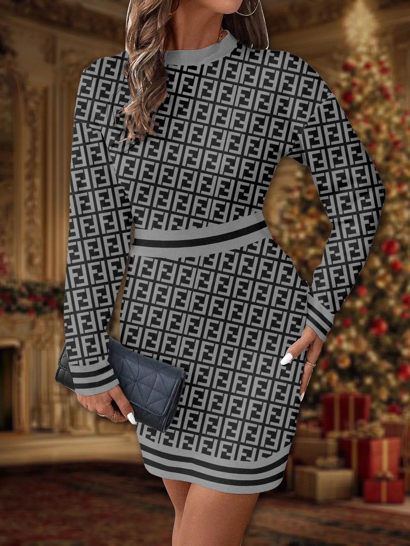 FENDI Premium SWEATER DRESS Limited Edition 2025 LUX-ZWY-0ITT5JJON