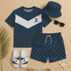 LOUIS VUITTON Premium T-Shirt & Shorts Summer Set 2025 LUX-TX+STK-048ORPTRI