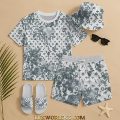 LOUIS VUITTON Premium T-Shirt & Shorts Summer Set 2025 LUX-TX+STK-023IOQSMY